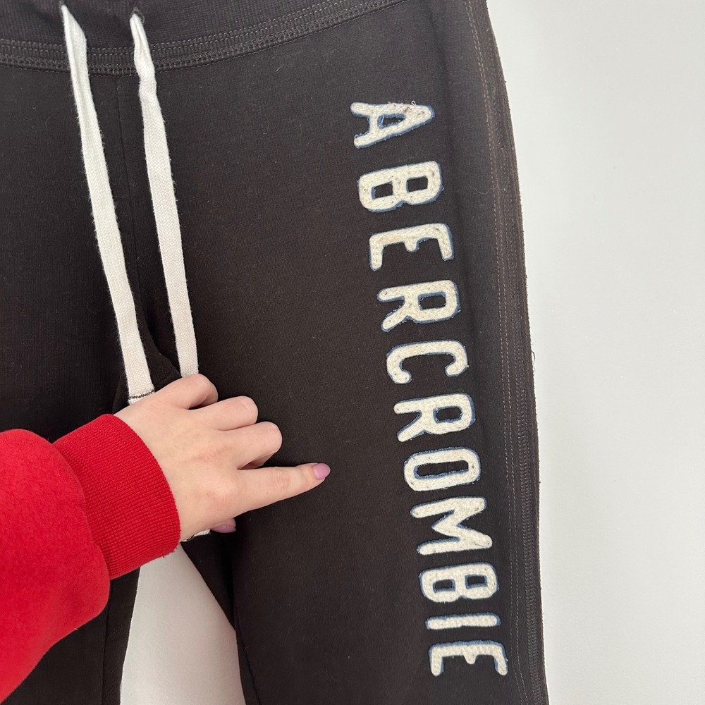 Abercrombie & Fitch Women's Sweatpants Brown Logo EST 1892 Perfect Stretch M - Picture 4 of 8